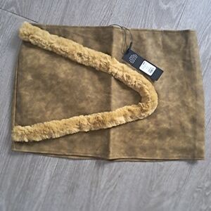 Chic Tan with Faux Fur Accent